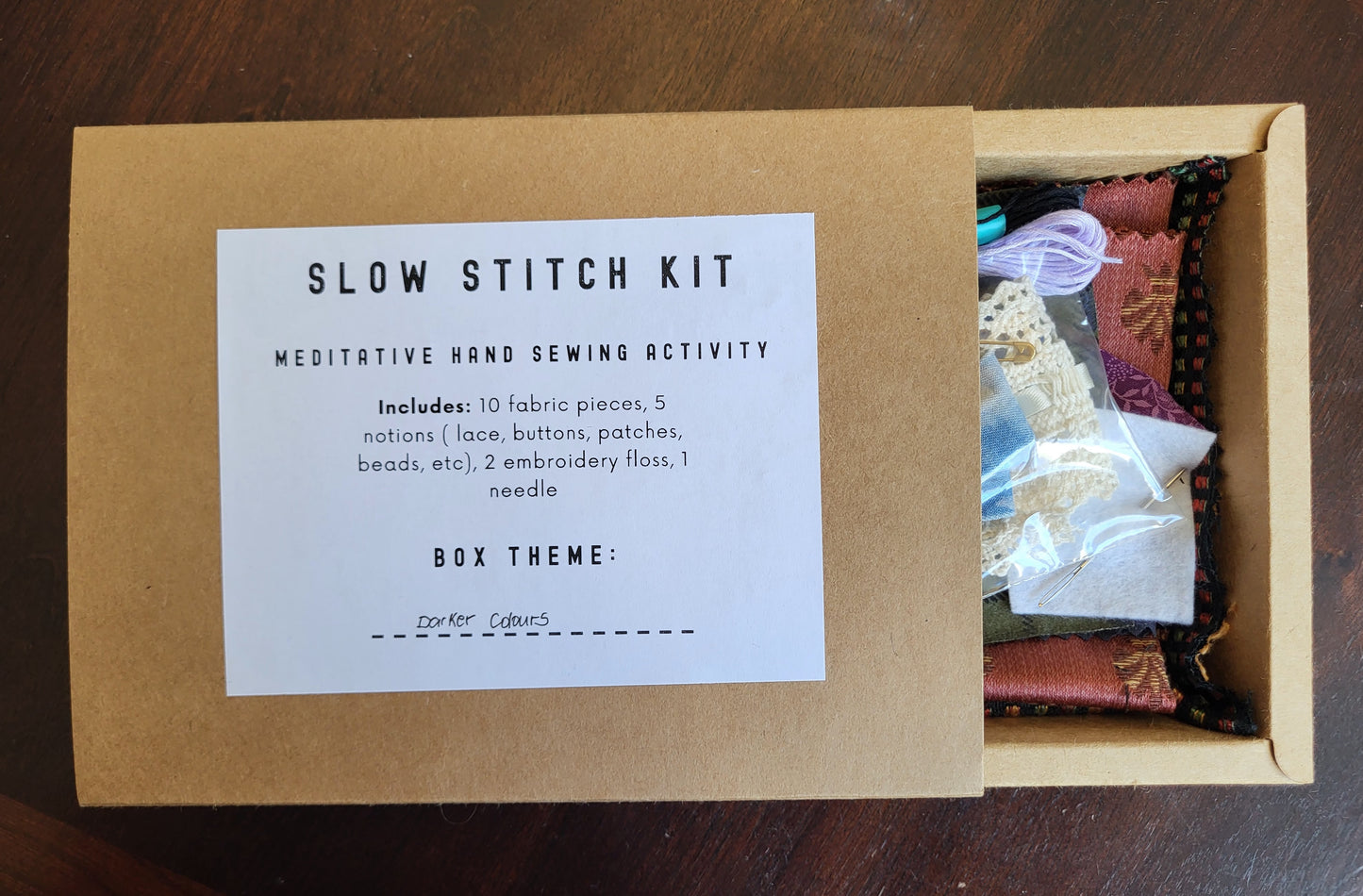 Slow Stitch Kit - Darker Colours