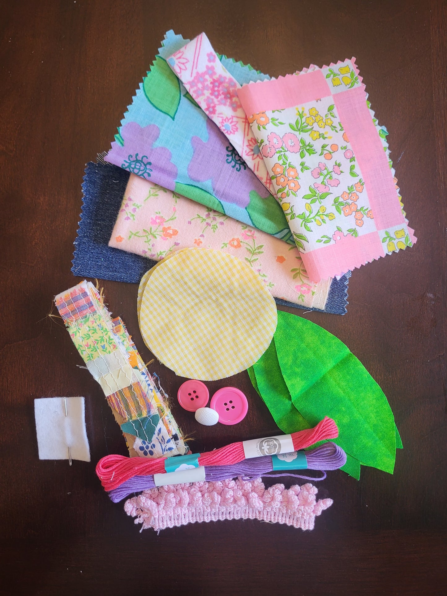 Slow Stitch Kit - Vintage Florals