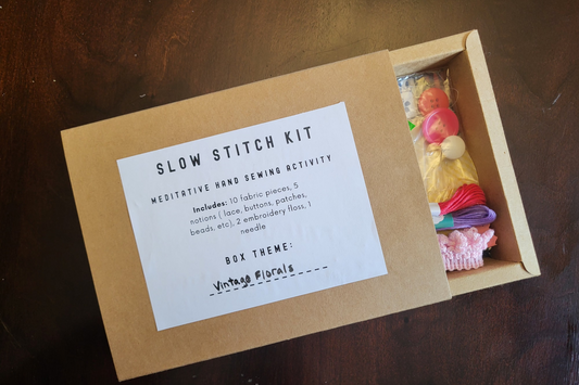 Slow Stitch Kit - Vintage Florals