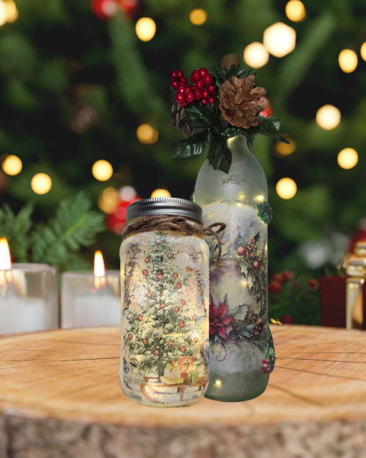 Découpage on Glass