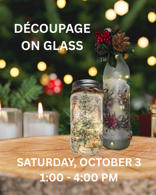 Découpage on Glass