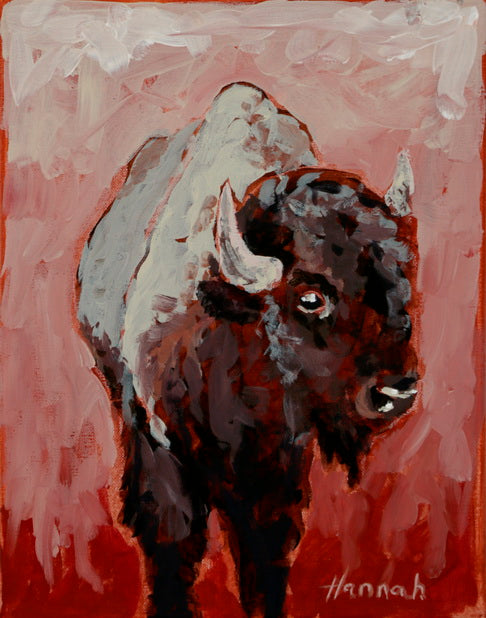 "Red Bison"  8x10 Print